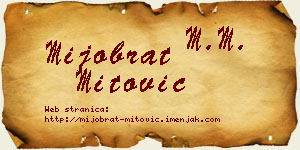 Mijobrat Mitović vizit kartica